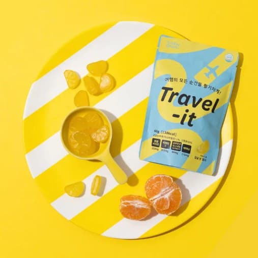 A citrus-flavored travel vitamin gummy with 12 nutrients for on-the-go wellness.